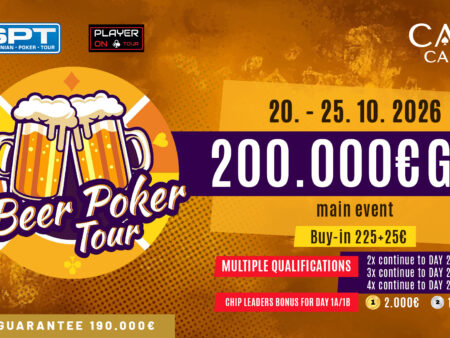 €200,000 GTD Beer Poker Tour в Card Casino Bratislava през октомври