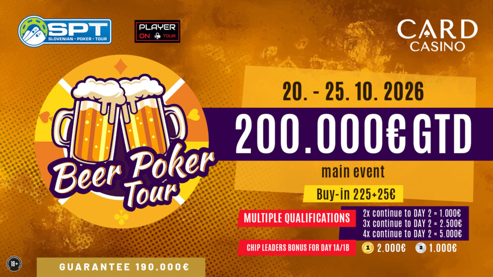 €200,000 GTD Beer Poker Tour в Card Casino Bratislava през октомври